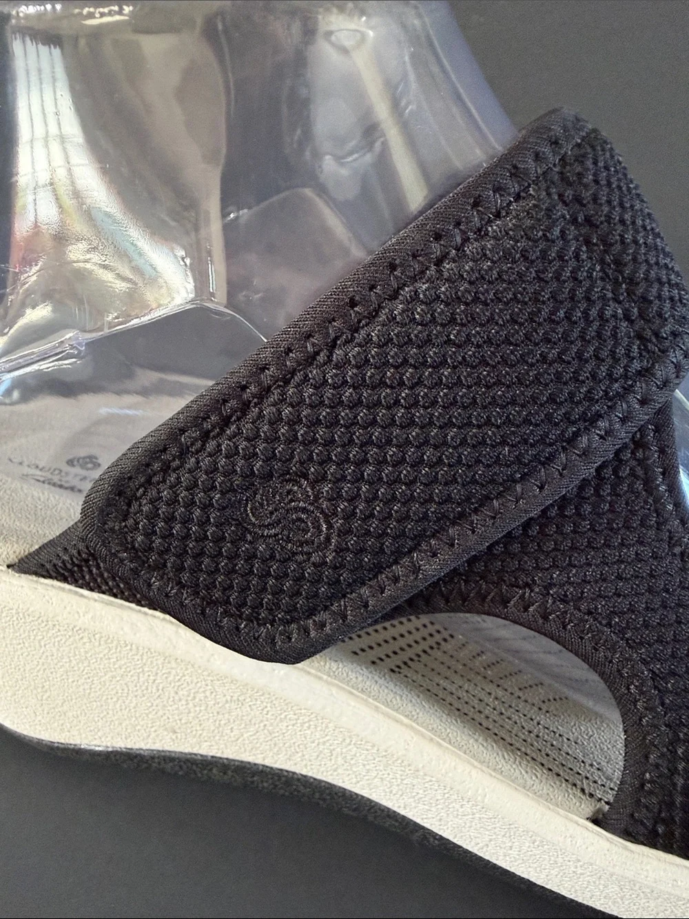 Cloudsteppers by Clarks Black and Cream Wedge Sandals with Adjustable Straps